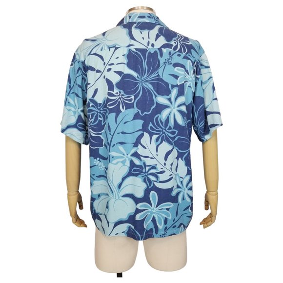 Hilo Hattie Hawaiian Short Sleeve Shirt Blue Sz Medium - Picture 3 of 9